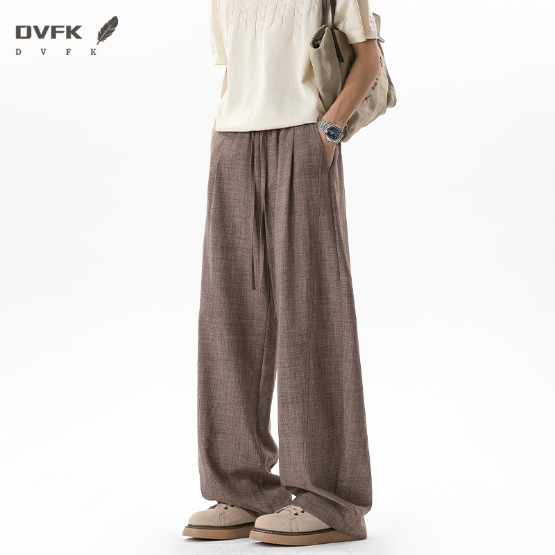 Linen Pant Wide - بنطلون رجالي واسع الساق من الكتان