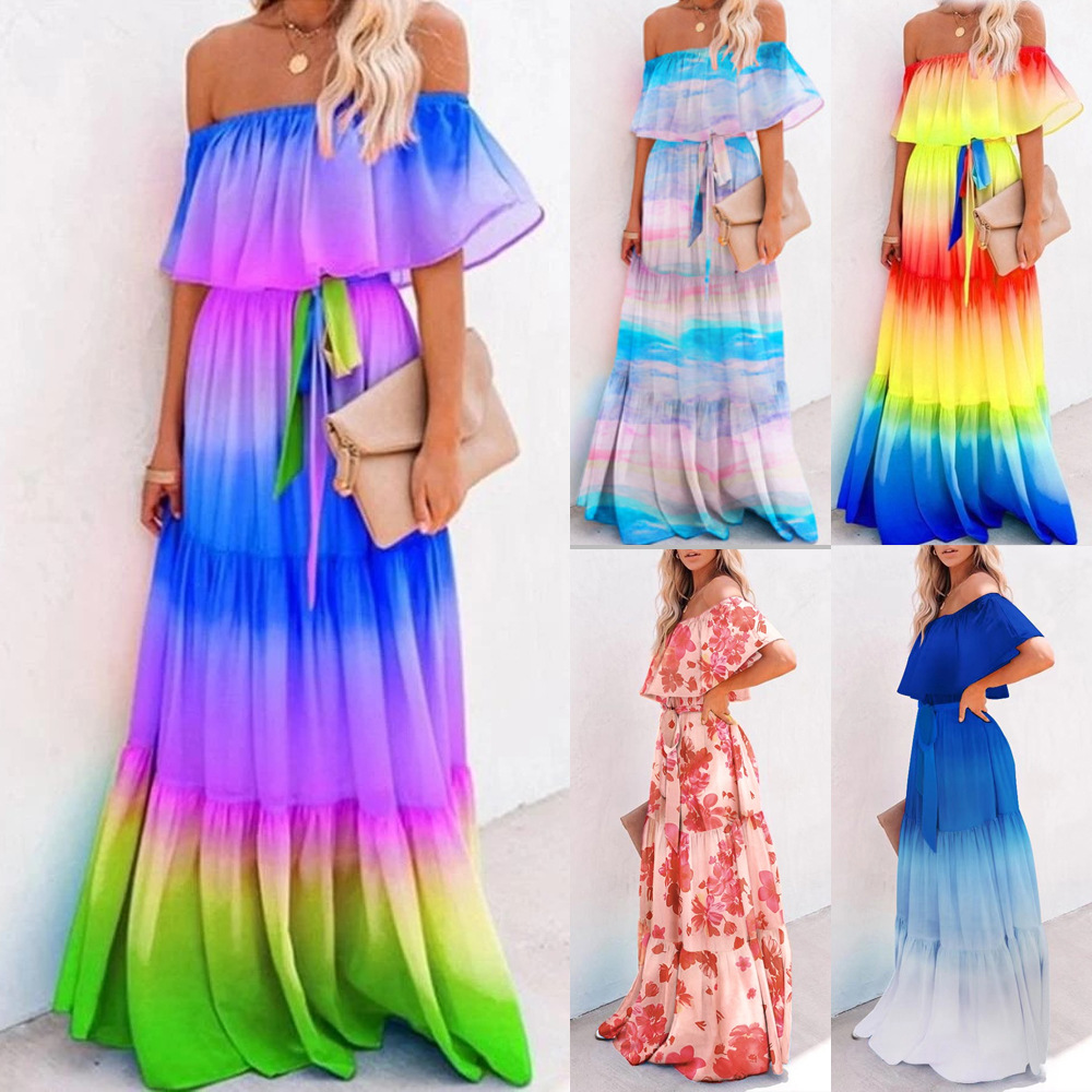 Linen Dress Wrap - فستان نسائي 2026 للتجارة عبر الحدود،