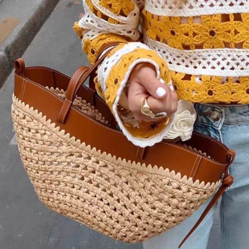 العلامة التجارية جوفاء المنسوج - مراجعة Crochet Bag Raffia وسعره