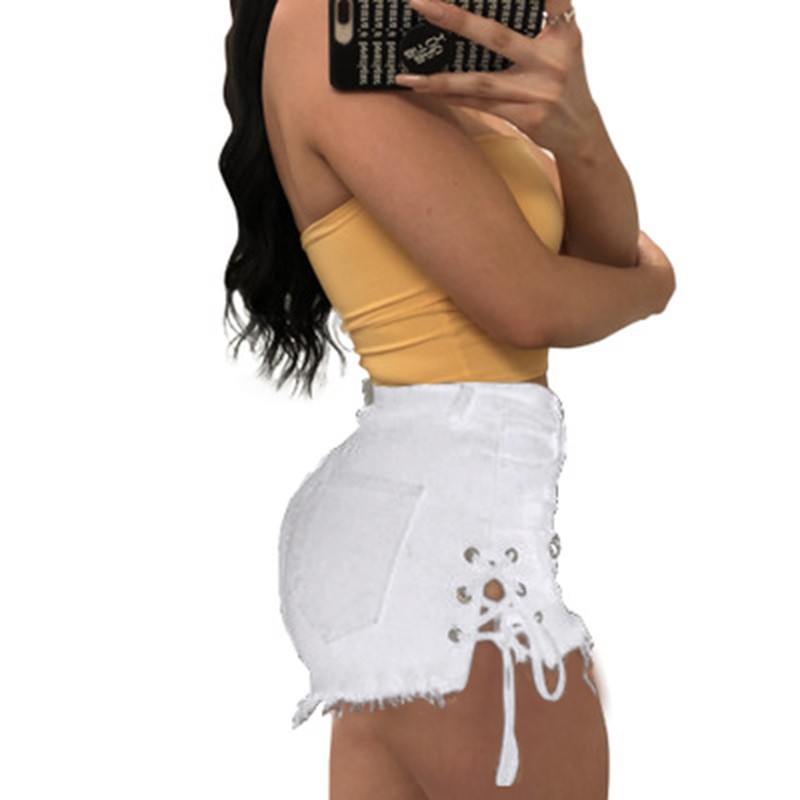 شورت نسائي Y2k منخفض الخصر، شو - مراجعة Shorts Denim Frayed وسعره